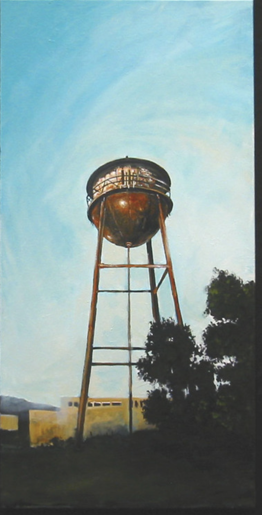maleri, akryl, landskap, kunst, illustrasjon, by, biler, USA