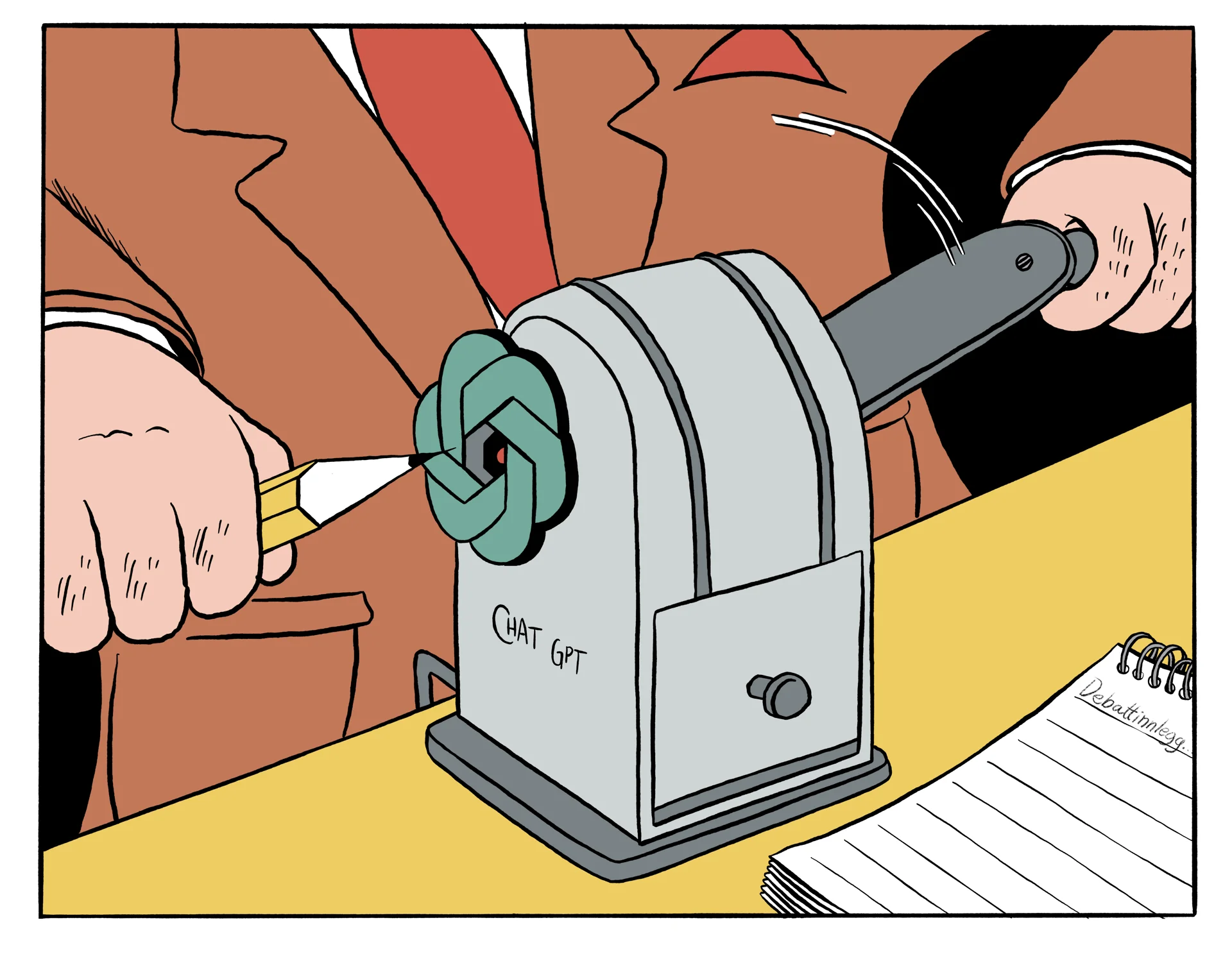 Illustrasjon til Klassekampen om KI
