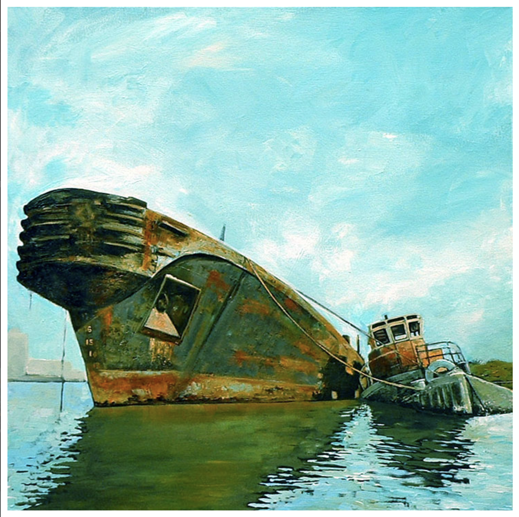 maleri, akryl, landskap, kunst, illustrasjon, by, biler, USA