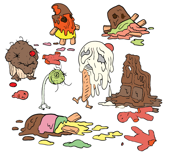 monstre, tegnseriefigur, barnebok, barn, billedbok, illustrasjon, tegne, fantasi